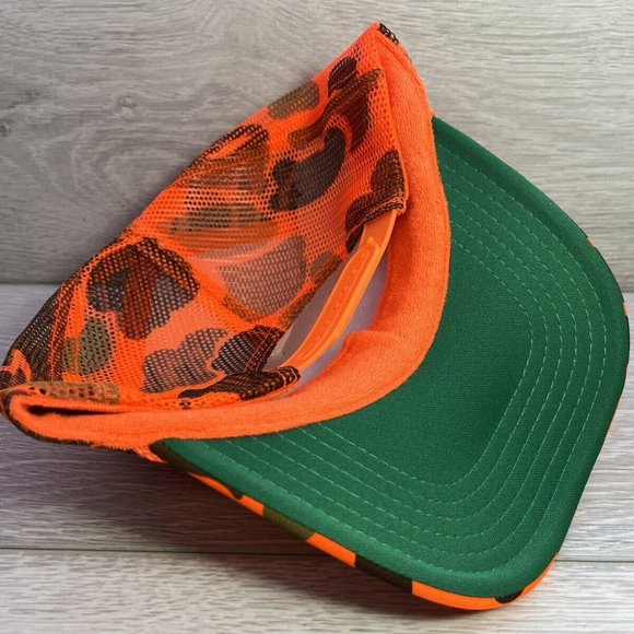 NEW VINTAGE STYLE GOON ORANGE CAMO TRUCKER HAT CAP ADULT SIZ… - Picture 2 of 2
